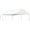 vidaXL Paviljong med tak vit 11,15x5,88x3,75 m polyeten