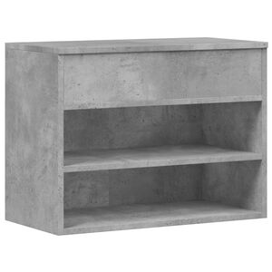 vidaXL Skob&auml;nk betonggr&aring; 60x30x45 cm konstruerat tr&auml;