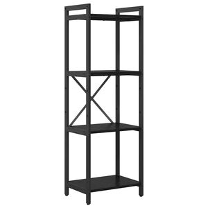 vidaXL Hyllsystem 40 x 30 x 119 cm Konstruerat tr&auml; Svart Ek