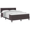 vidaXL B&auml;ddfj&auml;der med huvudgavel M&ouml;rkbrun 200 x 140 cm tyg