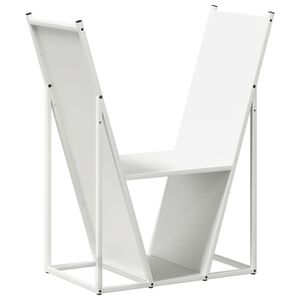 vidaXL Vedst&auml;ll vit 69,5x35x81 cm kallvalsat st&aring;l