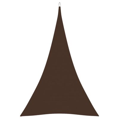 vidaXL Solsegel Oxfordtyg trekantigt 4x5x5 m brun
