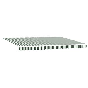 vidaXL Utdragbar markis Gr&ouml;n och Vit 500 &times; 300 cm Duk och Aluminium