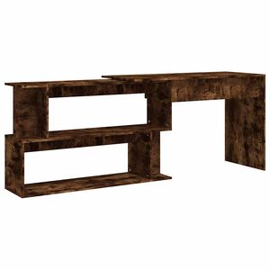 vidaXL H&ouml;rnskrivbord r&ouml;kf&auml;rgad ek 200x50x76 cm konstruerat tr&auml;