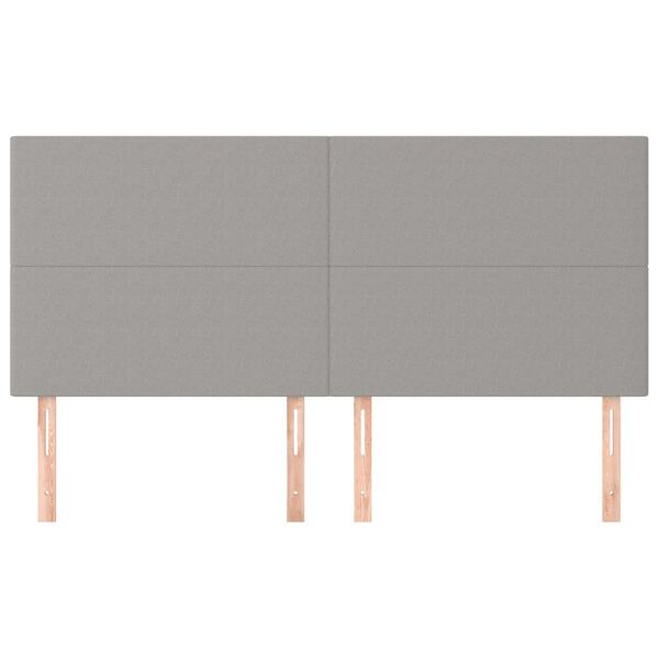 vidaXL S&auml;nggavel ljusgr&aring; 180x5x118/128 cm tyg