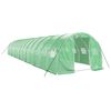 vidaXL V&auml;xthus med st&aring;lram gr&ouml;n 42 m&sup2; 14x3x2 m