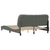 vidaXL Bed Frame without Mattress "Hvar" Dark Grey 160x200 cm Fabric