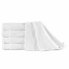 vidaXL Handdukar 5 st bomull 450 gsm 50x100 cm vit