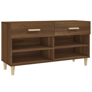 vidaXL Skost&auml;ll brun ek 102x35x55 cm konstruerat tr&auml;