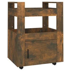 vidaXL K&ouml;ksvagn r&ouml;kf&auml;rgad ek 60x45x80 cm konstruerat tr&auml;