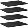 vidaXL Hyllplan 4 st svart h&ouml;gglans 40x30x1,5 cm konstruerat tr&auml;