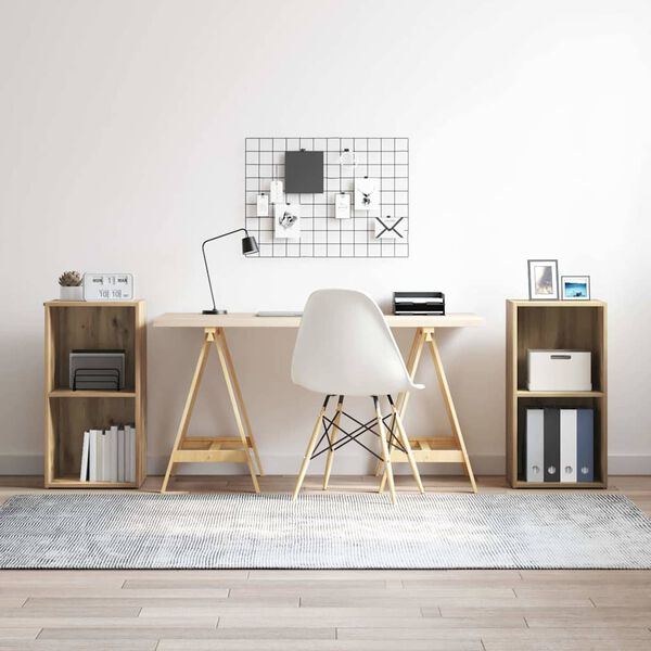 vidaXL TV-b&auml;nkset 2 pcs Artisan Ek 37 x 35 x 72 cm Konstruerat tr&auml;