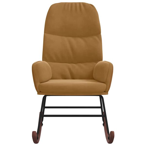 vidaXL Gungstol brun sammet