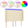 vidaXL S&auml;nggavel LED gr&auml;ddvit 147x16x118/128 cm konstl&auml;der