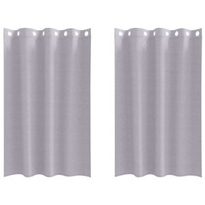 vidaXL M&ouml;rkl&auml;ggningsgardiner med Ringar 2 pcs Metallgr&aring; 175 x 140 cm