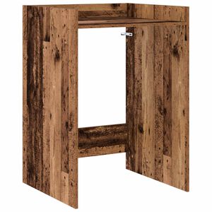 vidaXL Tv&auml;ttmaskinskabinet med lagring Gammalt tr&auml; 67,5 x 62 x 97 cm