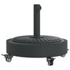 vidaXL Parasollfot med hjul f&ouml;r &Oslash;38 / 48 mm stolpar 27 kg rund