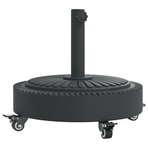 vidaXL Parasollfot med hjul f&ouml;r &Oslash;38 / 48 mm stolpar 27 kg rund