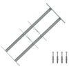 vidaXL S&auml;kerhetsgaller f&ouml;r F&ouml;nster med 2 Korsk&aring;por 3 st 430-740 mm