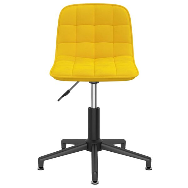 vidaXL Snurrbara matstolar 2 st gul sammet