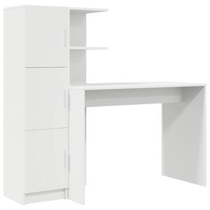 vidaXL Skrivbord Vit 133.5 x 50 x 124 cm 2 st
