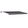vidaXL Manuell utdragbar markis med LED-lampor 5 x 3 m