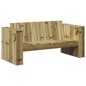 vidaXL Tr&auml;dg&aring;rdsoffa Gr&ouml;n 134 x 60 x 62 cm Massiv furu