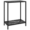 vidaXL Konsolbord svart 60x35x75 cm h&auml;rdat glas