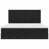 vidaXL F&ouml;rvaringss&auml;ng med LED med madrass Svart 180 x 200 cm Sammet