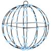 vidaXL Ball Kallvit 30 x 30 x 32 cm Metall 96 LED-lampor