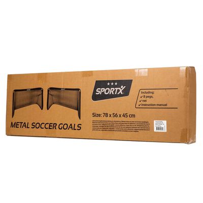 SportX Fotbollsmål 2 st 78x56x45 cm