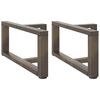 vidaXL Soffbordsben T-formade 2 st svarta 60x25x(30-31) cm st&aring;l