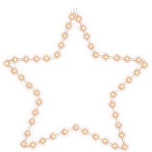 vidaXL Julstjärna ljusslinga med 48 LEDs varmvit 56 cm