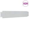 vidaXL Rabattkanter 20 st galvaniserat st&aring;l 100x20 cm