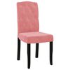 vidaXL Matstolar 6 st rosa sammet