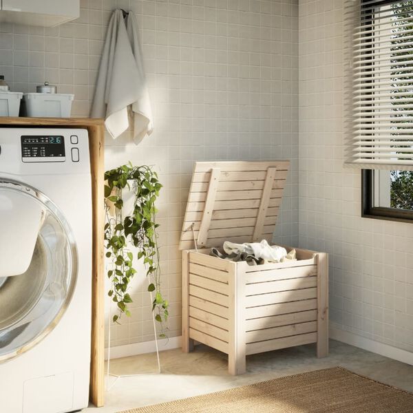 vidaXL Förvaringslåda med lock RANA 60x49x54 cm massiv furu