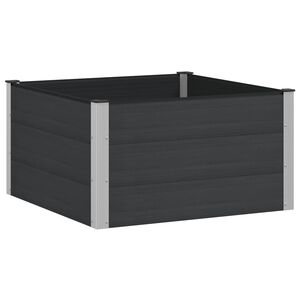 vidaXL Upph&ouml;jd odlingsl&aring;da Svart 100 x 100 x 54 cm