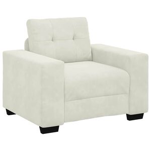 vidaXL Soffstol gr&auml;ddvit 100x78x80 cm sammet