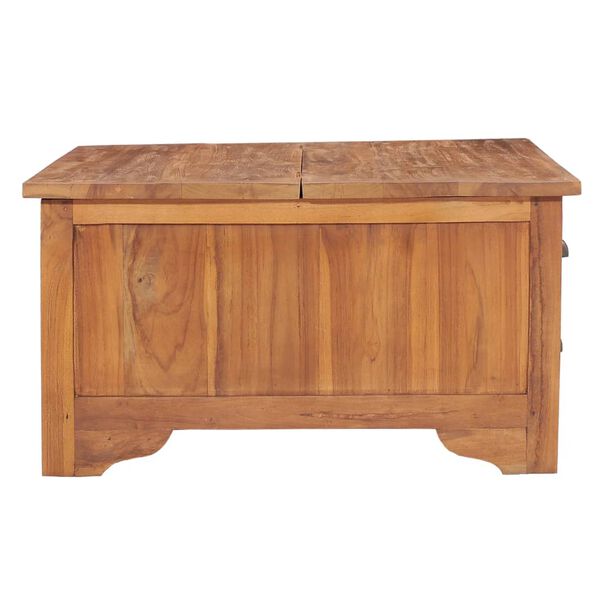 vidaXL Soffbord med &ouml;ppningsbar bordsskiva 65x64x35 cm massiv teak