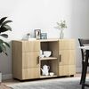 vidaXL Sideboard med hylla FLORIN Sonoma-ek 88,5 x 30,5 x 55,5 cm
