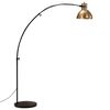 vidaXL Golvlampa 25 W antik m&auml;ssing 150 cm E27