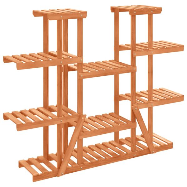 vidaXL Växtställ 110x25x110,5 cm massivt granträ