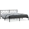 vidaXL S&auml;ngram med huvudgavel metall svart 193x203 cm