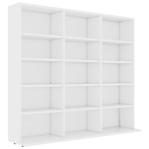vidaXL CD-hylla vit 100x23x89,5 cm konstruerat tr&auml;