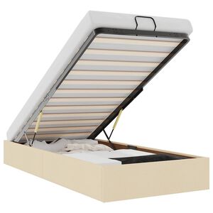 vidaXL Ottoman s&auml;ngram utan madrass gr&auml;ddvit 100x200 cm tyg