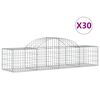 vidaXL Gabioner b&aring;gformade 30 st 200x50x40/60 cm galvaniserat j&auml;rn