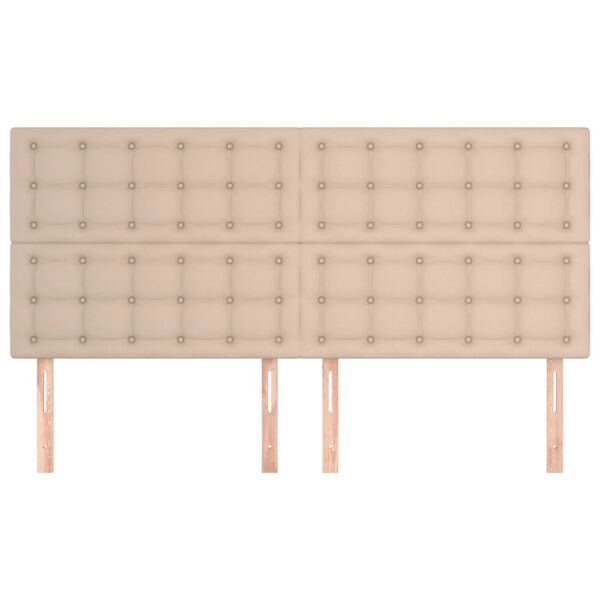 vidaXL S&auml;nggavel Cappuccino 200x5x118/128 cm konstl&auml;der