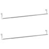 vidaXL Gardinskenor 2 st vit och silver 60-105 cm aluminium