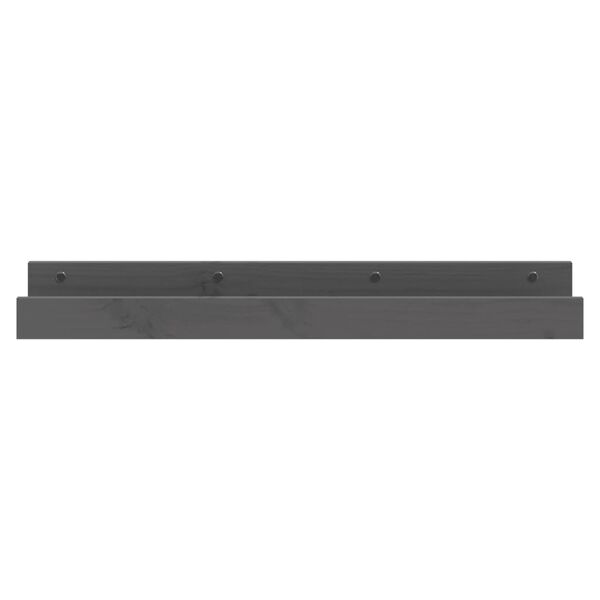 vidaXL Väggskåp 2 st grå 80x12x9 cm massiv furu