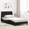 vidaXL Bed Frame without Mattress "Hanko" Black 100x200cm Fabric